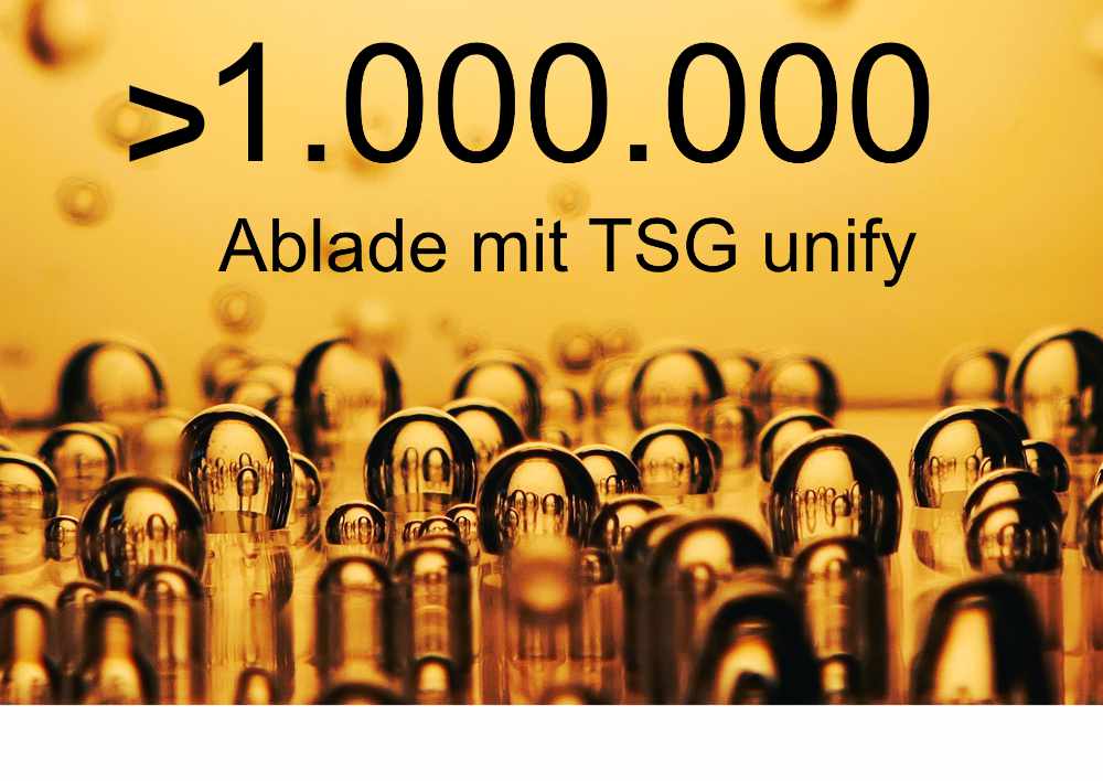 Mehr als 1 Million Ablade mit TSG unify